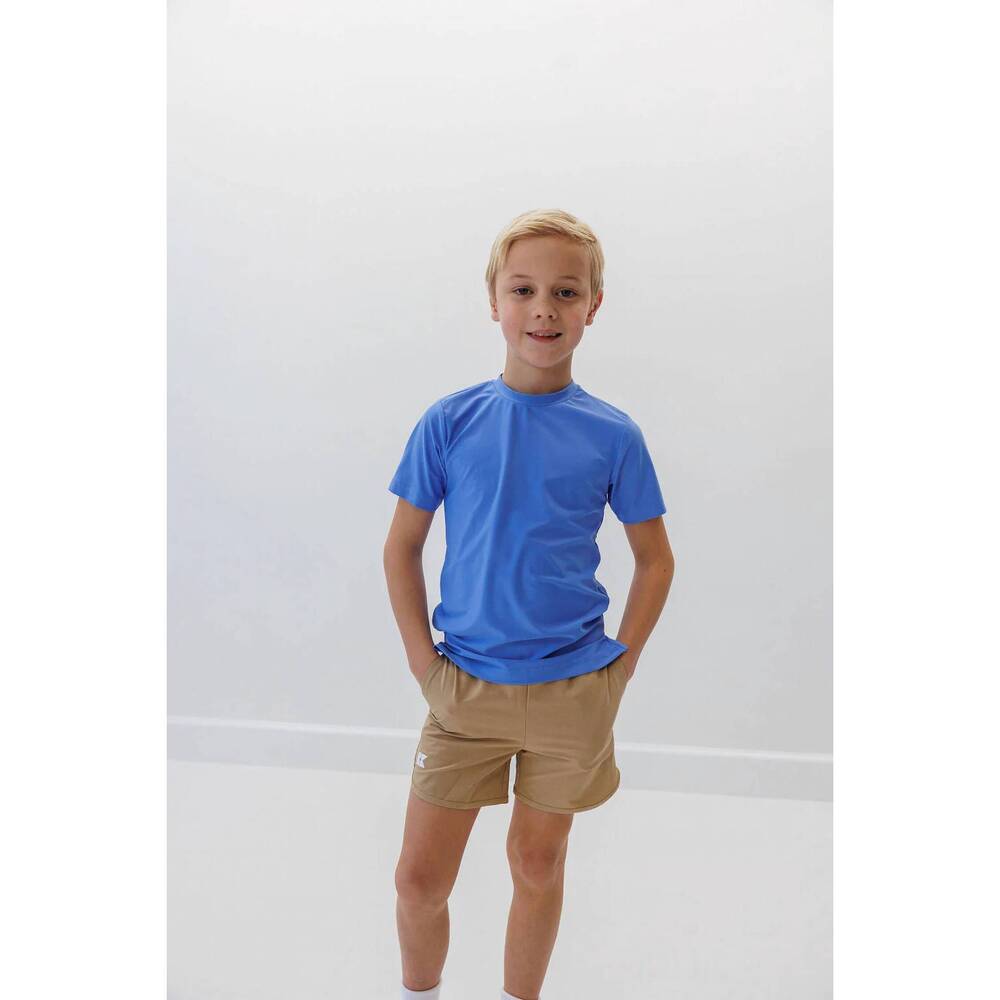 NEW COURTSIDE KIDS practice crewneck shirt in sky blue